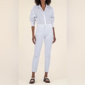 Kut From the Kloth Rachael High Rise Mom Jean White Size 6 Fab Ab